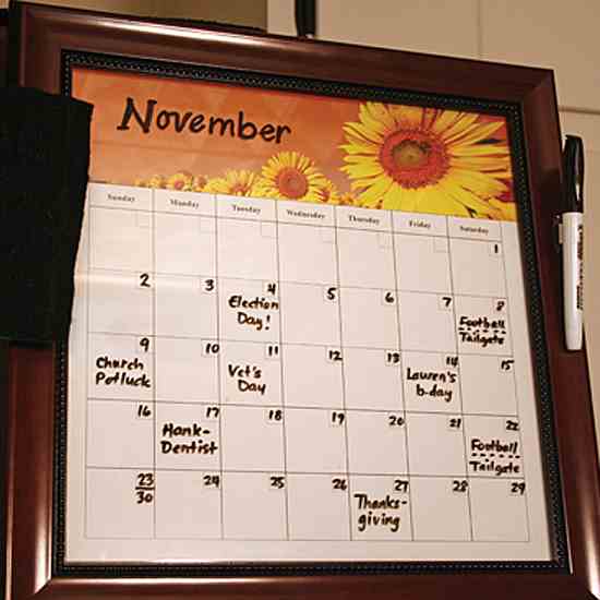DIY Dry Erase Calendar – Cappers Farmer DIY Dry Erase Calendar – Cappers Farmer